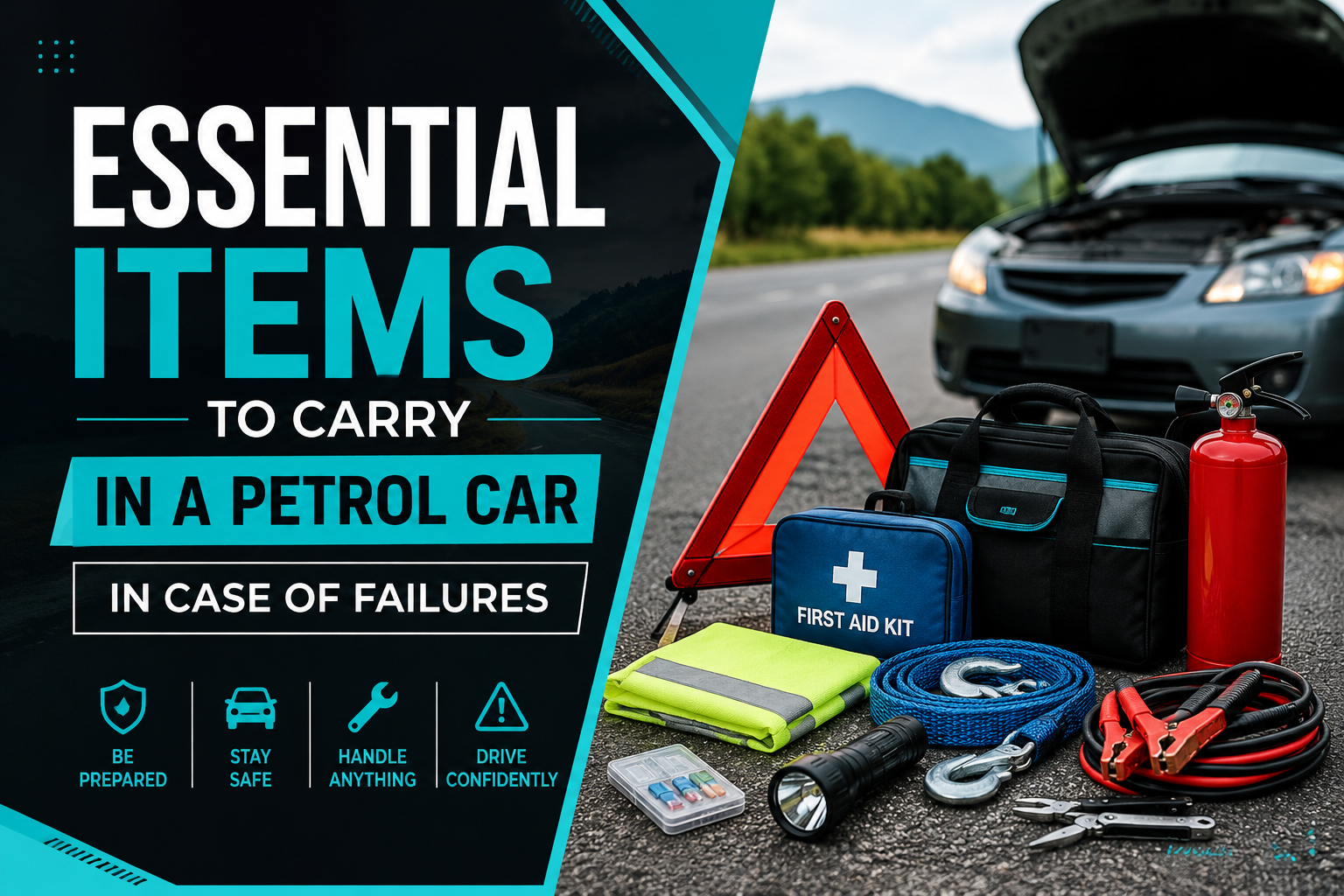 Essential Items to Carry in a Petrol Car in Case of Failures